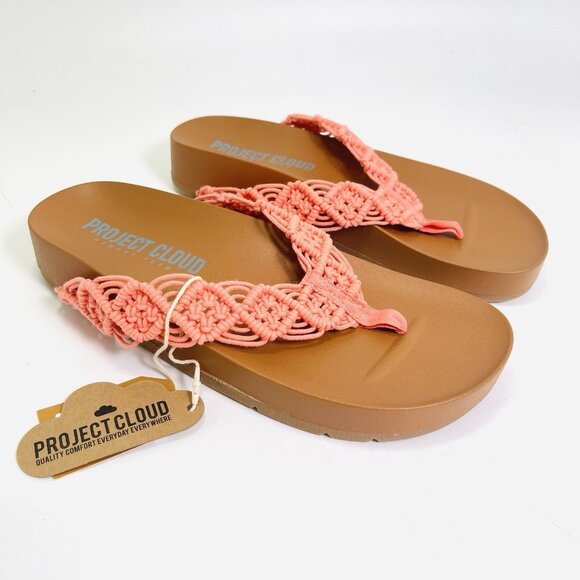 Project Cloud Memory Foam Hammock Sandals Mango Orange Size 8.5 - Picture 1 of 8